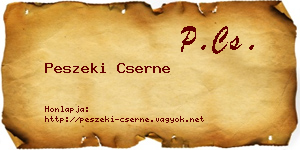 Peszeki Cserne névjegykártya